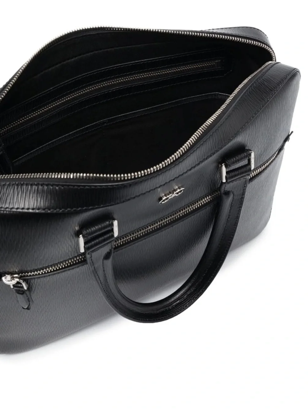 FERRAGAMO Revival Double Gancio Leather Briefcase